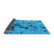 Sideview of Abstract Light Blue Modern Rug, abs1019lblu