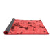 Abstract Red Modern Area Rugs