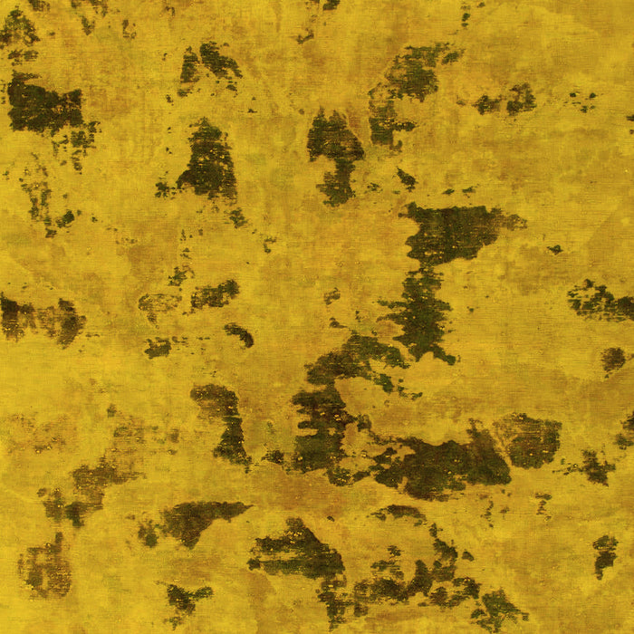 Machine Washable Abstract Yellow Modern Rug, wshabs1019yw