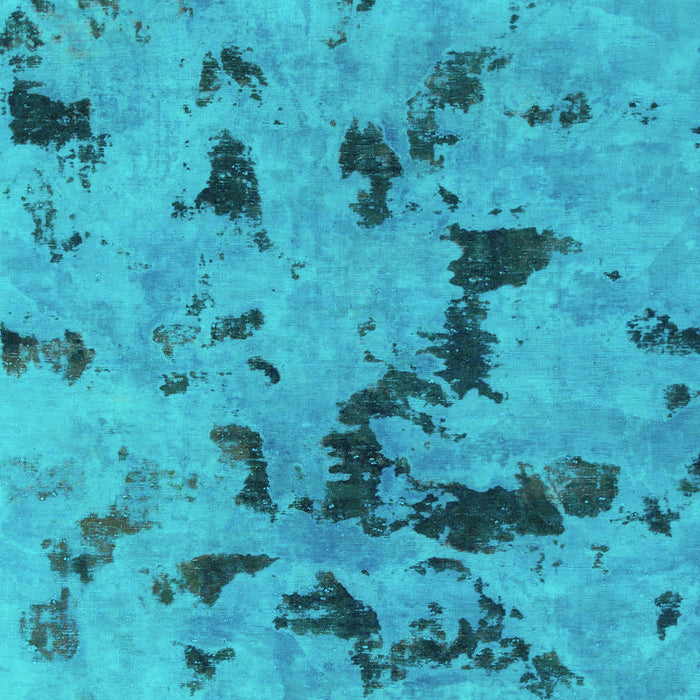 Machine Washable Abstract Turquoise Modern Area Rugs, wshabs1019turq