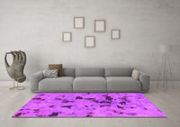 Machine Washable Abstract Pink Modern Rug, wshabs1019pnk