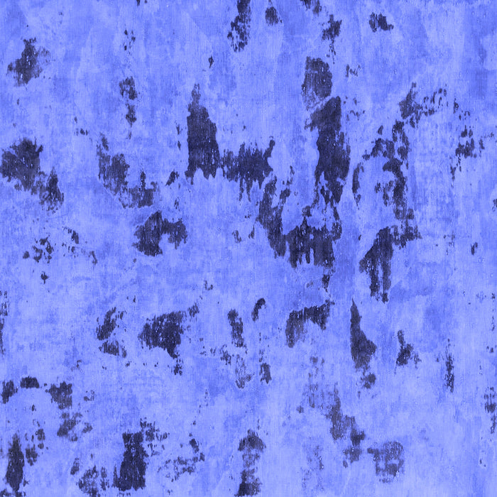 Square Machine Washable Abstract Blue Modern Rug, wshabs1019blu