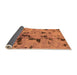 Sideview of Abstract Orange Modern Rug, abs1019org