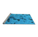 Sideview of Machine Washable Abstract Light Blue Modern Rug, wshabs1019lblu