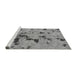 Sideview of Machine Washable Abstract Gray Modern Rug, wshabs1019gry