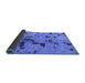 Sideview of Abstract Blue Modern Rug, abs1019blu