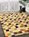 Machine Washable Abstract Chrome Gold Yellow Rug in a Family Room, wshabs101
