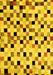 Checkered Yellow Modern Rug, abs101yw