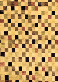 Checkered Brown Modern Rug, abs101brn