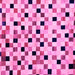 Square Machine Washable Checkered Pink Modern Rug, wshabs101pnk