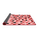 Checkered Red Modern Area Rugs