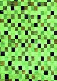 Checkered Green Modern Rug, abs101grn