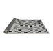 Sideview of Checkered Gray Modern Rug, abs101gry