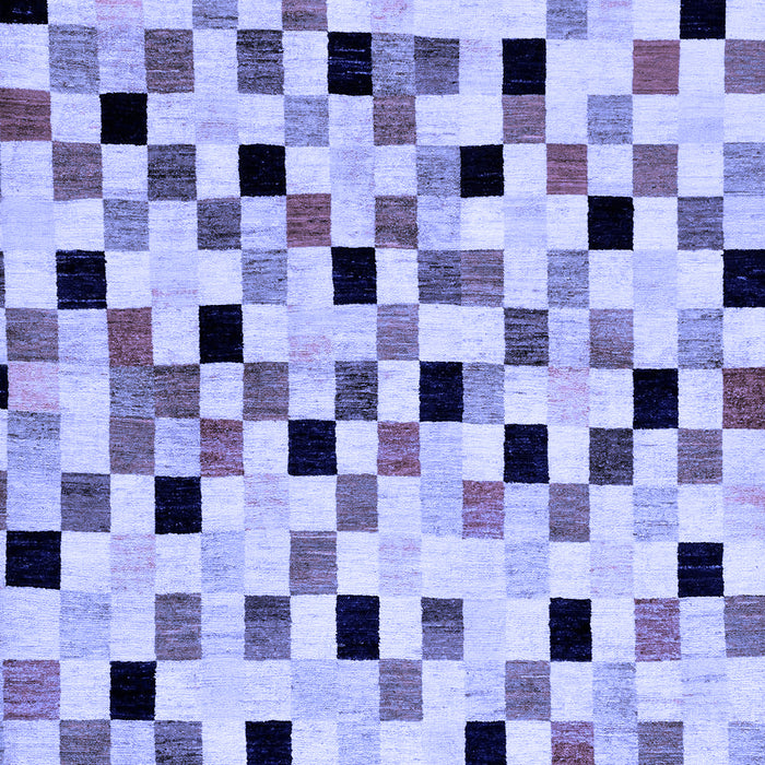 Checkered Blue Modern Rug, abs101blu