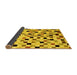 Sideview of Checkered Yellow Modern Rug, abs101yw