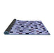 Sideview of Checkered Blue Modern Rug, abs101blu