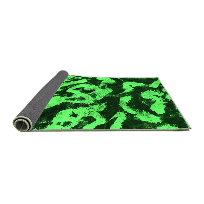 Sideview of Abstract Green Modern Rug, abs1020grn