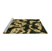 Sideview of Machine Washable Abstract Brown Modern Rug, wshabs1020brn