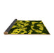 Sideview of Abstract Yellow Modern Rug, abs1020yw