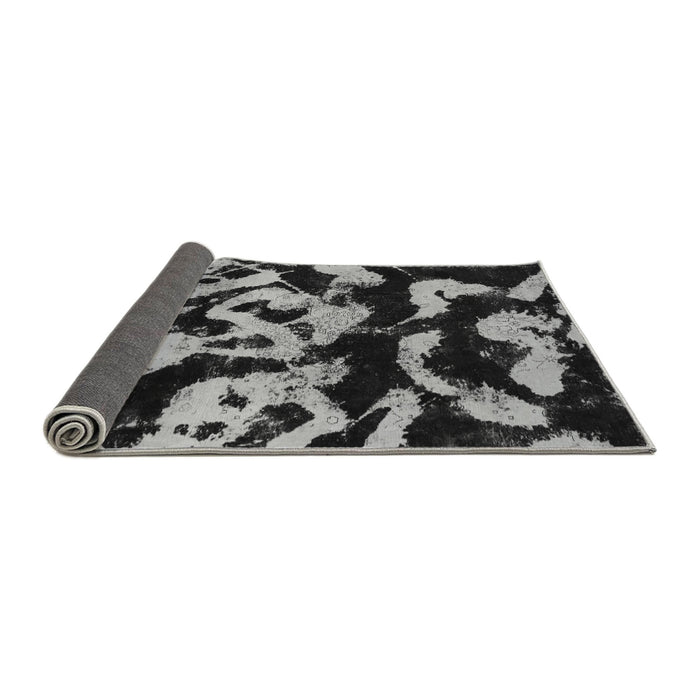 Sideview of Abstract Gray Modern Rug, abs1020gry