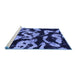 Sideview of Machine Washable Abstract Blue Modern Rug, wshabs1020blu