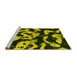 Sideview of Machine Washable Abstract Yellow Modern Rug, wshabs1020yw