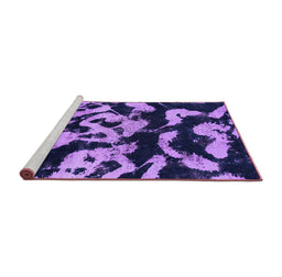Sideview of Machine Washable Abstract Purple Modern Area Rugs, wshabs1020pur