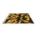 Sideview of Machine Washable Abstract Orange Modern Area Rugs, wshabs1020org