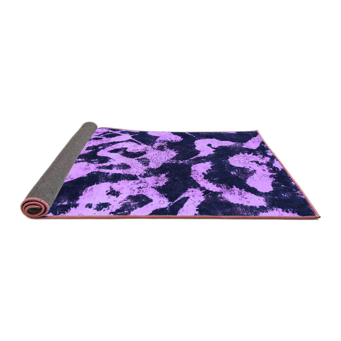 Sideview of Abstract Purple Modern Rug, abs1020pur