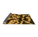 Sideview of Abstract Orange Modern Rug, abs1020org