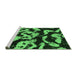 Sideview of Machine Washable Abstract Emerald Green Modern Area Rugs, wshabs1020emgrn