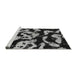 Sideview of Machine Washable Abstract Gray Modern Rug, wshabs1020gry