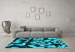 Machine Washable Abstract Light Blue Modern Rug in a Living Room, wshabs1020lblu