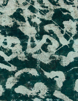 Abstract Dark Sea Green Modern Rug, abs1020