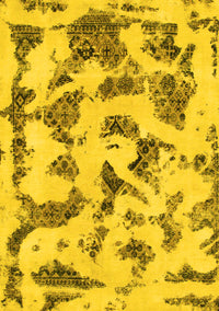 Abstract Yellow Modern Rug, abs1021yw