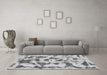 Machine Washable Abstract Gray Modern Rug in a Living Room,, wshabs1021gry