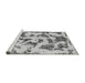 Sideview of Machine Washable Abstract Gray Modern Rug, wshabs1021gry