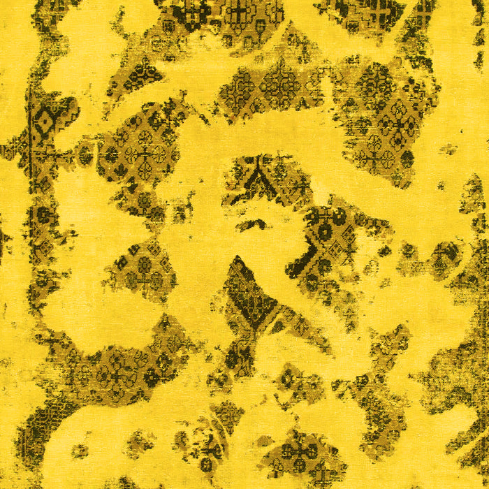 Machine Washable Abstract Yellow Modern Rug, wshabs1021yw