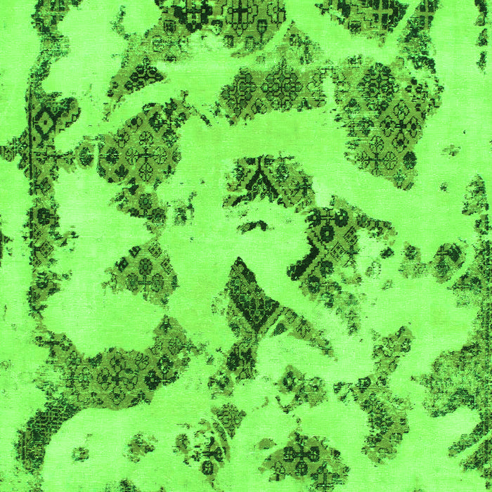 Machine Washable Abstract Green Modern Area Rugs, wshabs1021grn