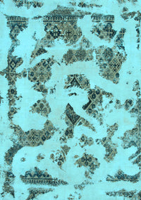 Abstract Light Blue Modern Rug, abs1021lblu