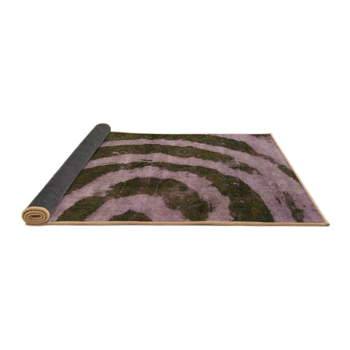 Sideview of Abstract Bakers Brown Modern Rug, abs1022