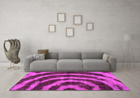 Machine Washable Abstract Pink Modern Rug, wshabs1022pnk