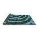 Sideview of Abstract Light Blue Modern Rug, abs1022lblu