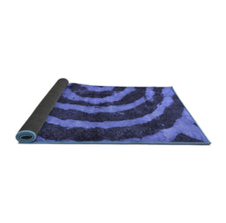 Sideview of Abstract Blue Modern Rug, abs1022blu