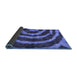 Sideview of Abstract Blue Modern Rug, abs1022blu