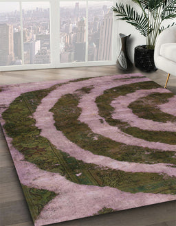 Abstract Bakers Brown Modern Rug in Family Room, abs1022