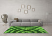 Machine Washable Abstract Green Modern Area Rugs in a Living Room,, wshabs1022grn