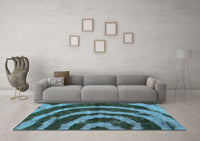 Machine Washable Abstract Light Blue Modern Rug, wshabs1022lblu