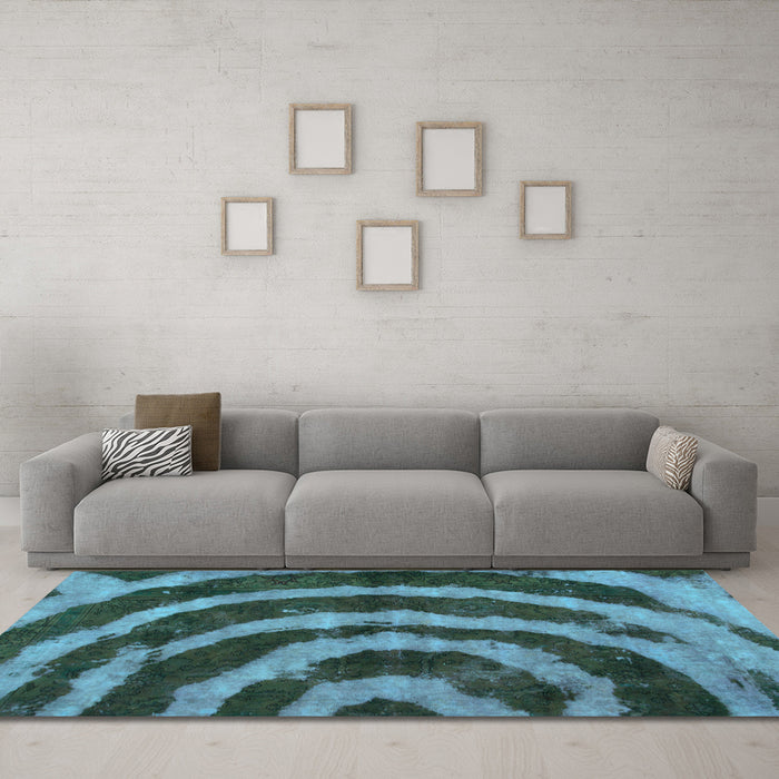 Machine Washable Abstract Light Blue Modern Rug in a Living Room, wshabs1022lblu