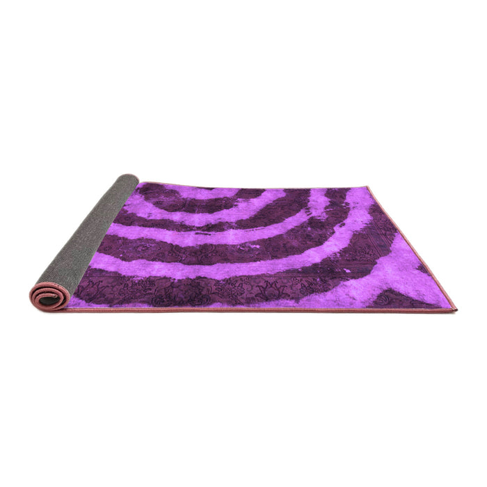 Sideview of Abstract Purple Modern Rug, abs1022pur